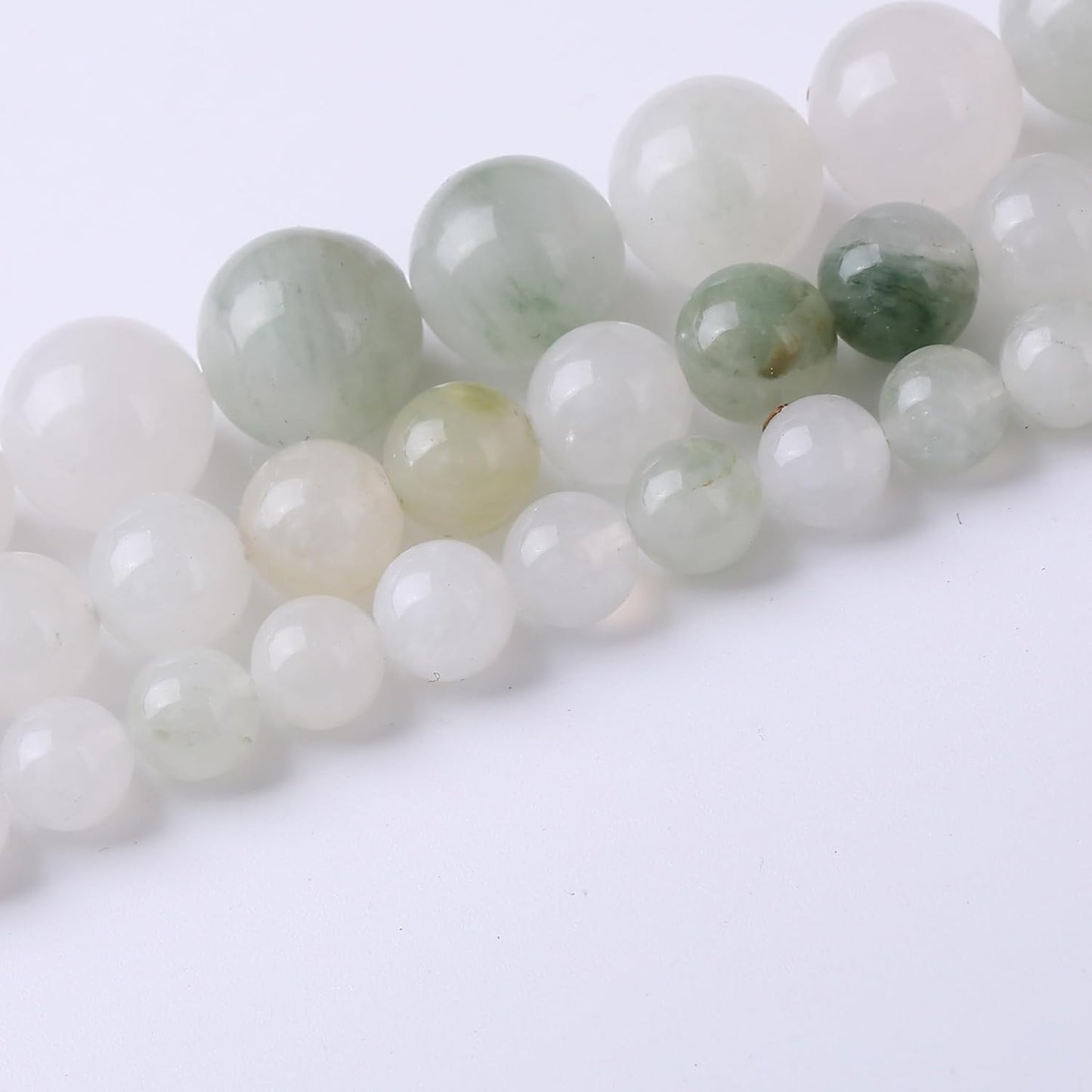 Blue and White Streamer Stone Beads for Jewelry Making DIY Craft Gemstone Beads Kit (6mm, 60pcs) Smooth Healing Crystal Beads for Bracelets, Necklaces, Home Decor