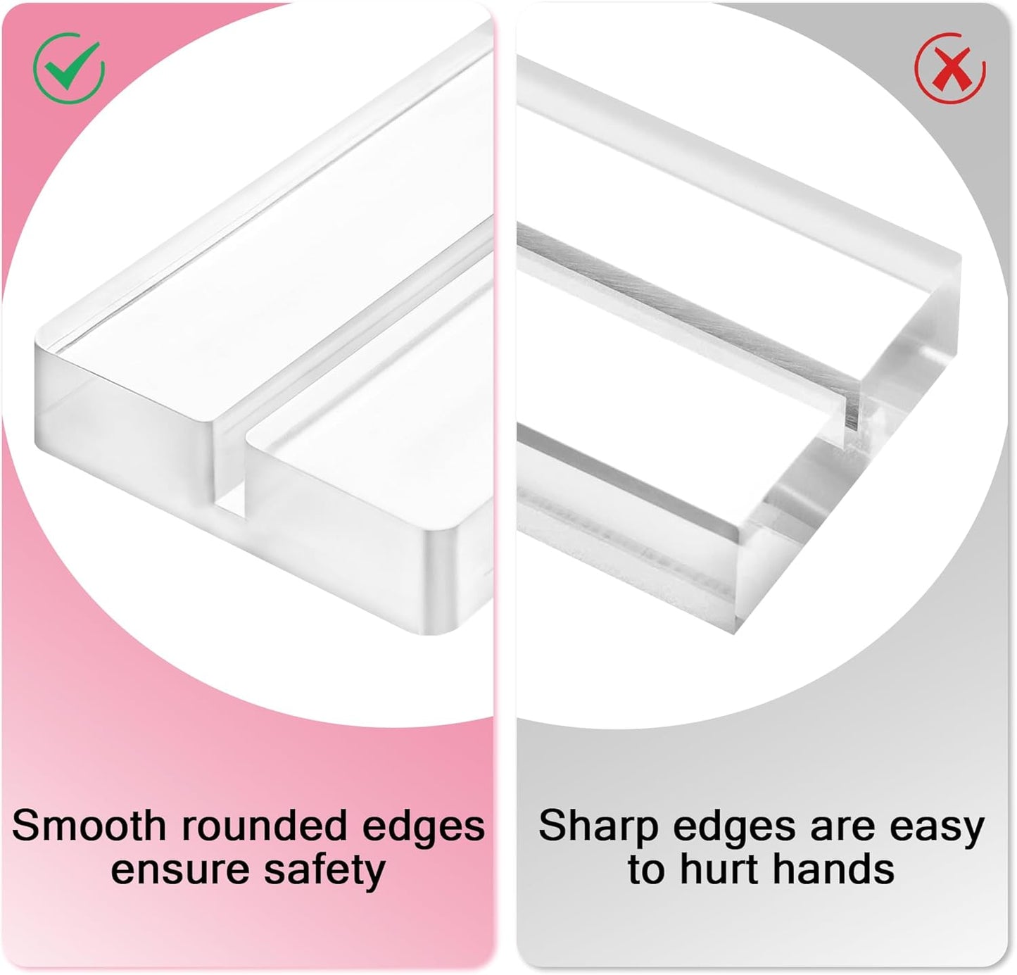 Acrylic Place Card Holders - 4 Inch Clear Table Number Holders Display Stand for Wedding Sign Name Card Menu Photos, Table Number Stands for Party Office Events Meeting Decoration, 20 Pack