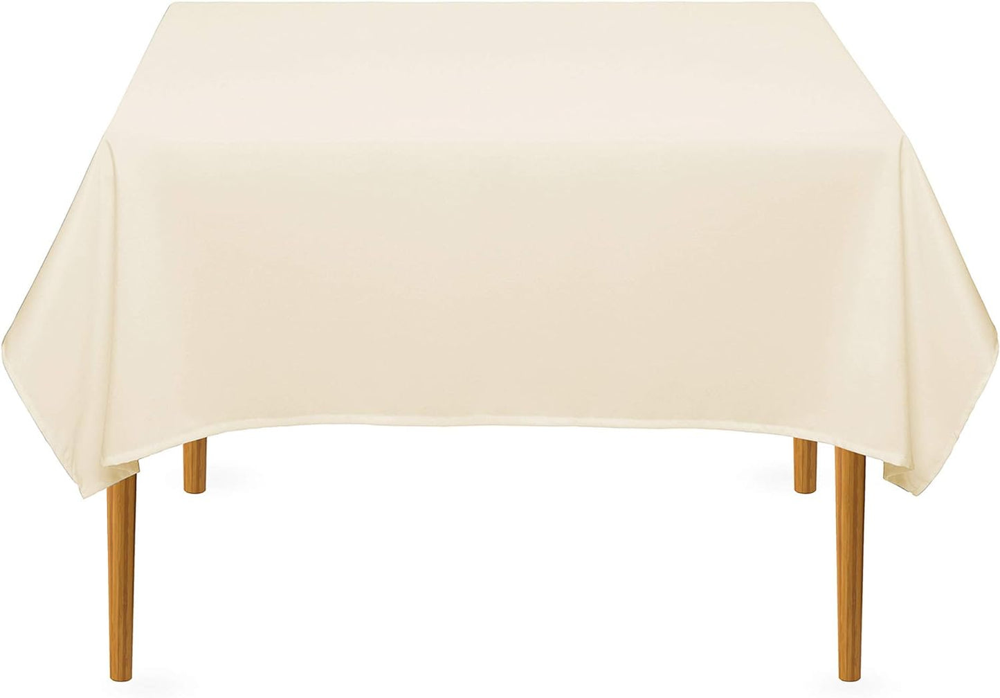 Lann's Linens - 54" Square Premium Tablecloth for Wedding/Banquet/Restaurant - Polyester Fabric Table Cloth - Ivory
