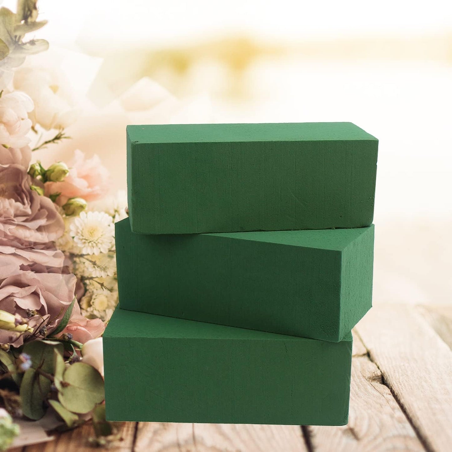 FOIMAS 5pcs Floral Foam Bricks,Green Florist Block for Fresh Artificial Flower Arrangement Craft Supply Wedding