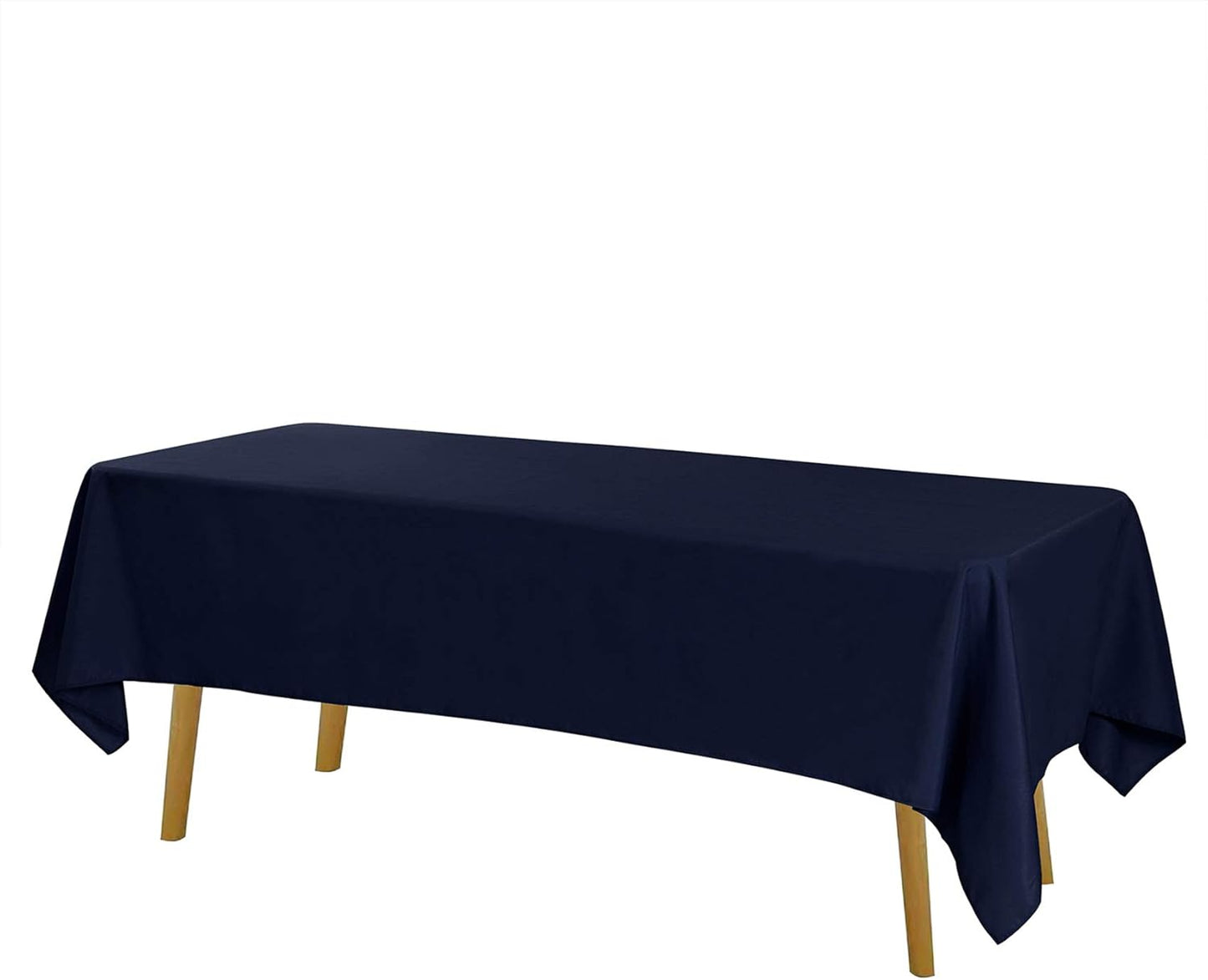 Rectangle Tablecloth 60x120 inch Washable Polyester Fabric Table Cloth for Wedding Party Dining Banquet Decoration（60x120, Navy）
