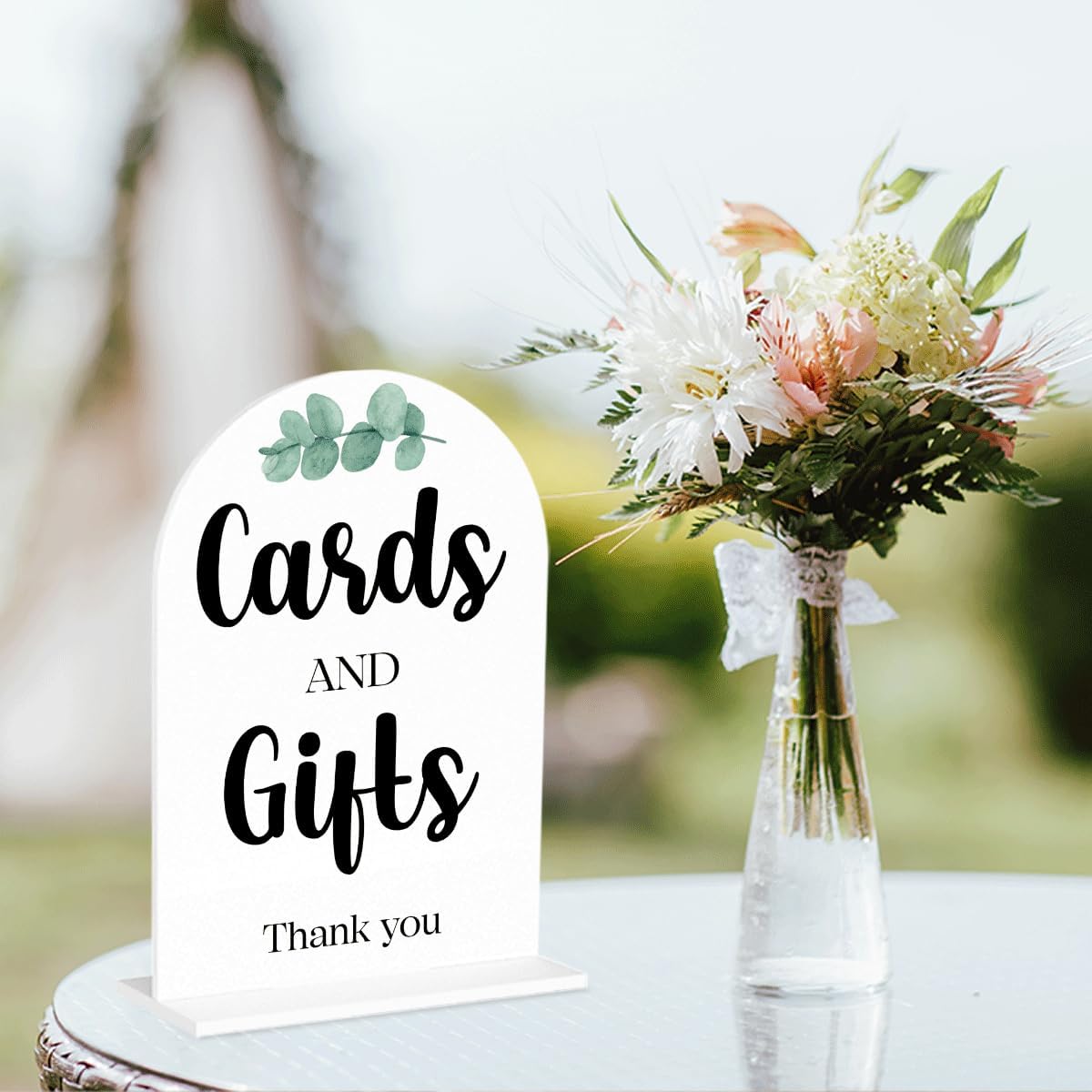 Cards and Gifts Sign for Wedding, Wedding Engagement Bridal Shower Baby Shower Decor for Reception Reception Party, Weddings Table White Acrylic Sign
