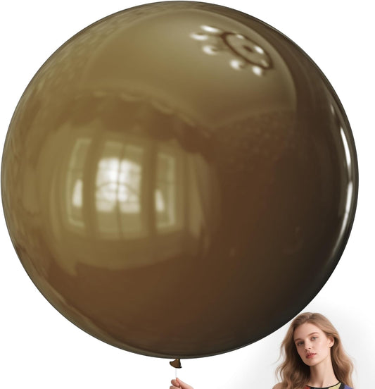 KAWKALSH Brown Balloons 9pcs 36 Inch Extra Large Big Jumbo Giant Dark Brown Boho Neutral Coffee Latex Helium Balloons for Wedding Baby Shower Gender Reveal Birthday Party Decorations