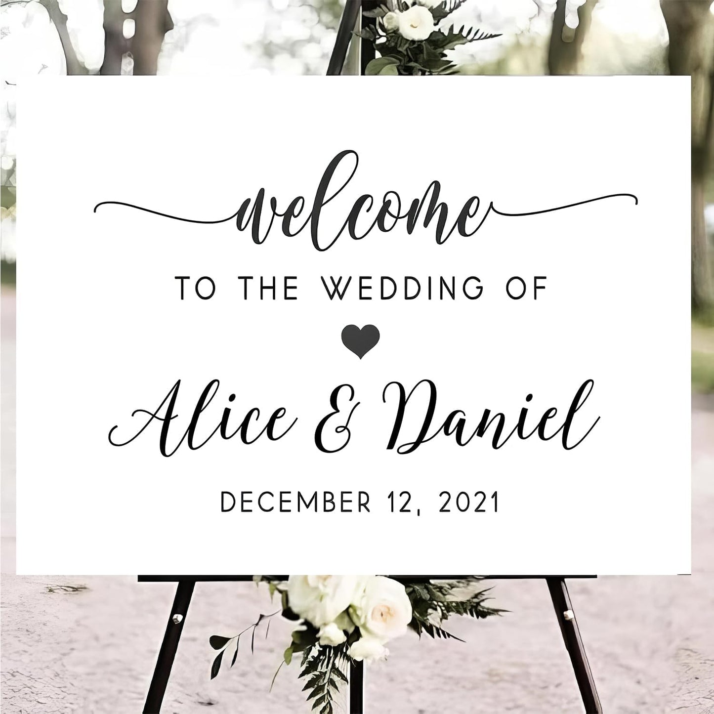 Personalized Wedding Welcome Sign, Welcome To Our Wedding Sign, Custom Wedding Sign, Welcome To Our Wedding Welcome Sign, Personalized Wedding Name