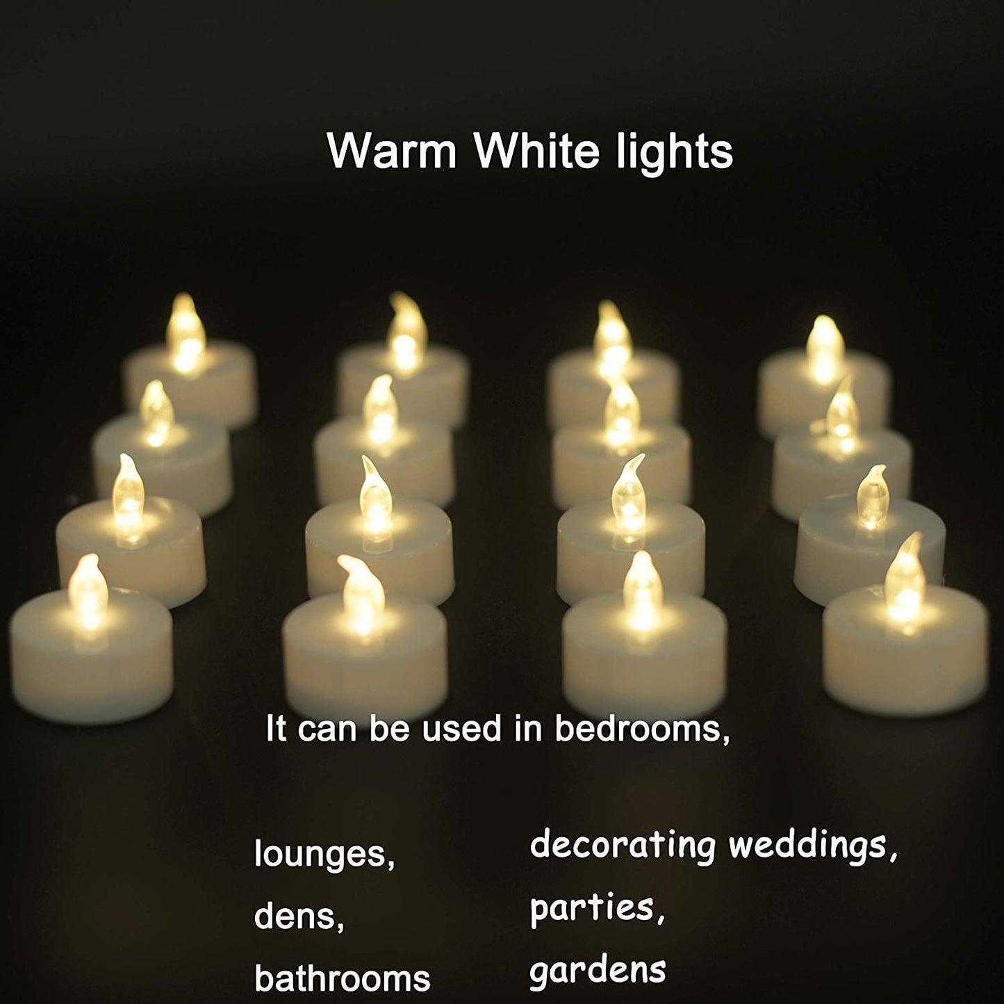 Tea Lights, 200PACK Flameless LED Tea Lights Candles, Flickering Warm White, 200 Hours Battery-Powered Tea Light, Ideal Party, Wedding, Birthday, Gifts Home Decoration
