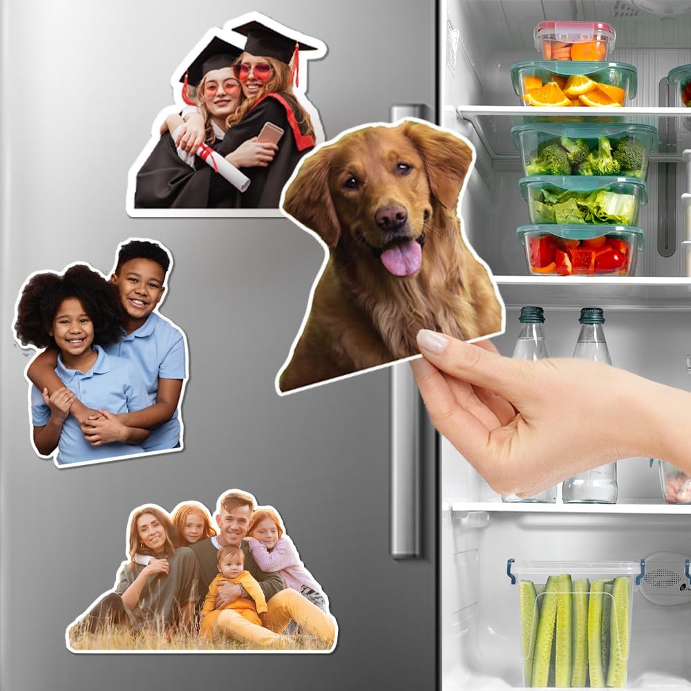 Custom Photo Magnet - Personalized Fridge Car Locker Cutout Magnets - Magnetic Logos Photos Images Designs - Contoured Cutline - Printlabz