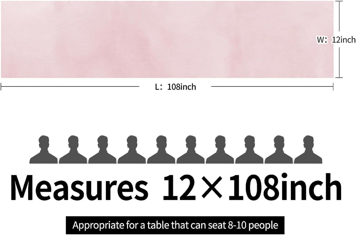 5-Pack Satin Table Runner Rose Gold 12 x 108 inches Long, Table Runners for Wedding, Birthday Parties, Banquets Decorations（5 Pack, 12x108 Inch, Rose Gold）