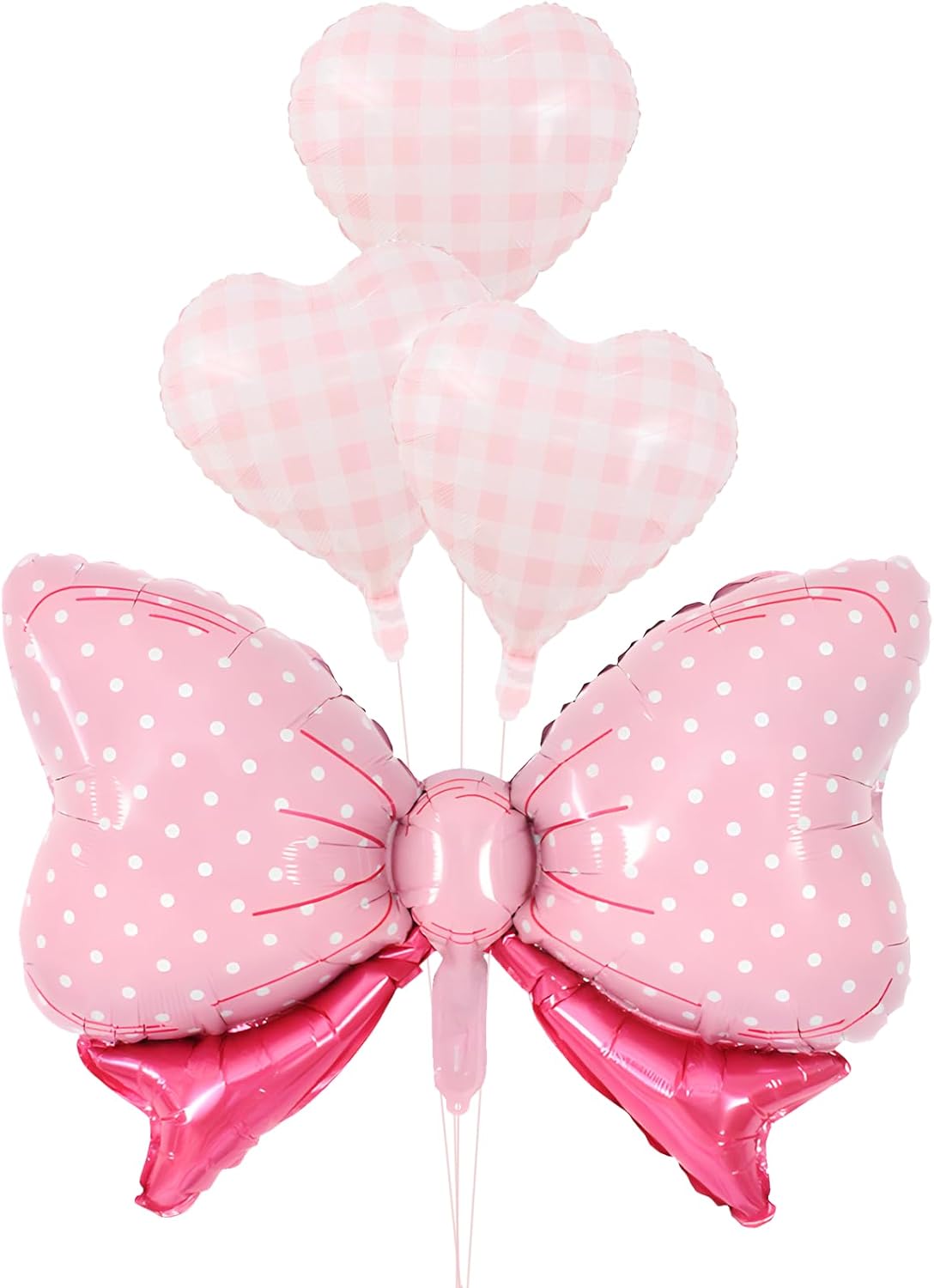 36 Inches Bow Foil Balloon Huge Bowtie Pink Balloon for Baby Shower, Wedding, Kids Theme Party Decoration (Pink 8)