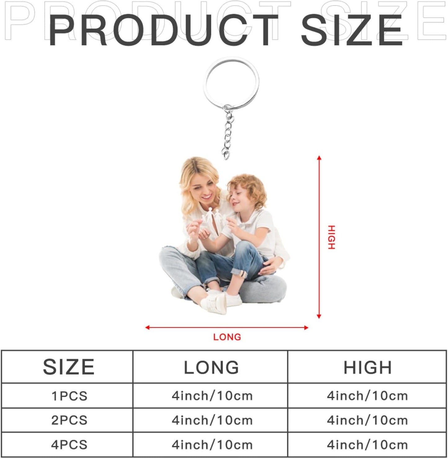 Custom Keychain, Personalized Keychain with Photo, Perfect Creative Gifts Suitable for Friend and Family