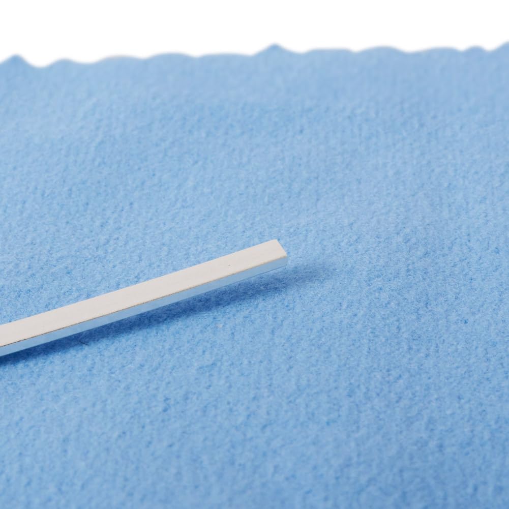 Fashewelry 1pc 925 Sterling Silver Flat Wire 3x1mm Rectangle Bezel Strip 0.3 Feet Dead Soft Metal Wire with 1pc Cleaning Cloth for Stone Cabochon Rings Bangles Jewelry Making
