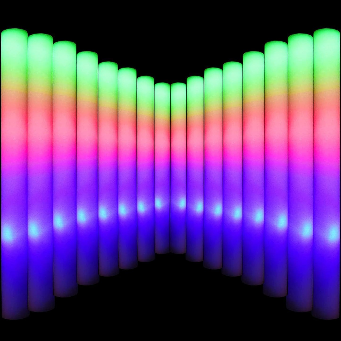 LifBetter Light Up Glow Sticks Bulk, LED Foam Sticks in The Dark with 3 Modes Flashing Led Foam Multicolor Batons Light up Party Favors for Birthdays, Weddings, Concerts, Festivals (68pcs)