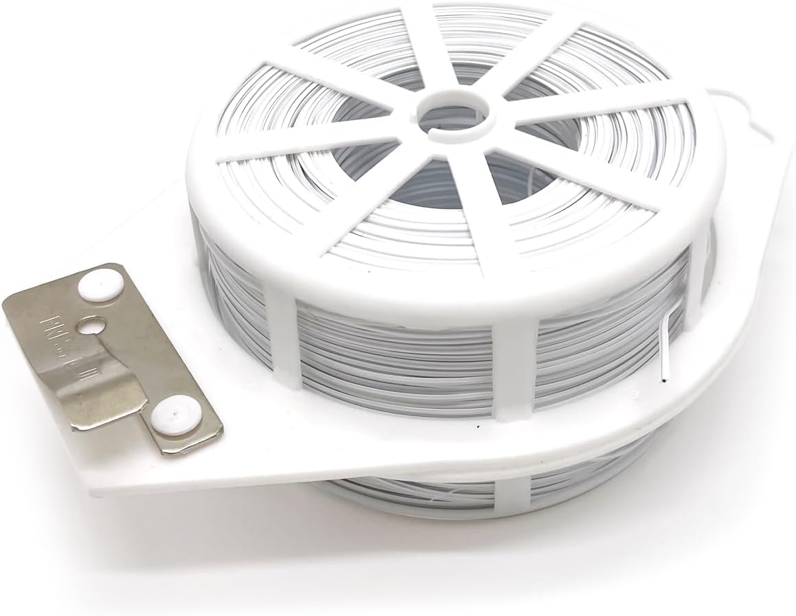 656ft (200m) Twist Ties, Garden Plant Ties with Cutter, Reusable Multifunctional Plant Ties, Fixing Vines Plant Support for Gardening Home Office(White)