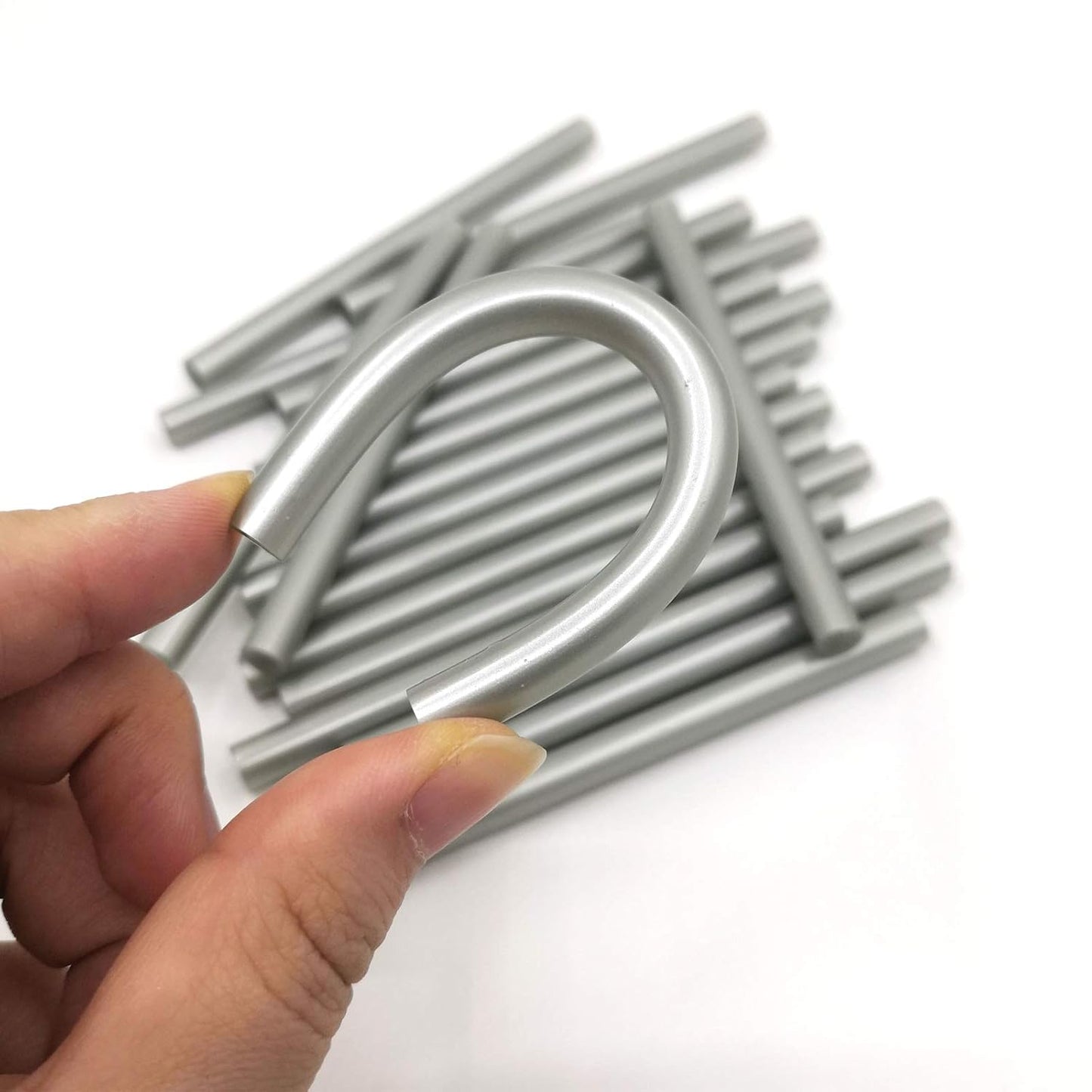 VARACL Hot Melt Glue Sealing Sticks for Letter Seal Stamp - Great for Wedding Invitations, Cards Envelopes, Snail Mails, Postcards, Greeting Cards, Gift Ideas, 7 x 100 mm, 20PCS (Silver)