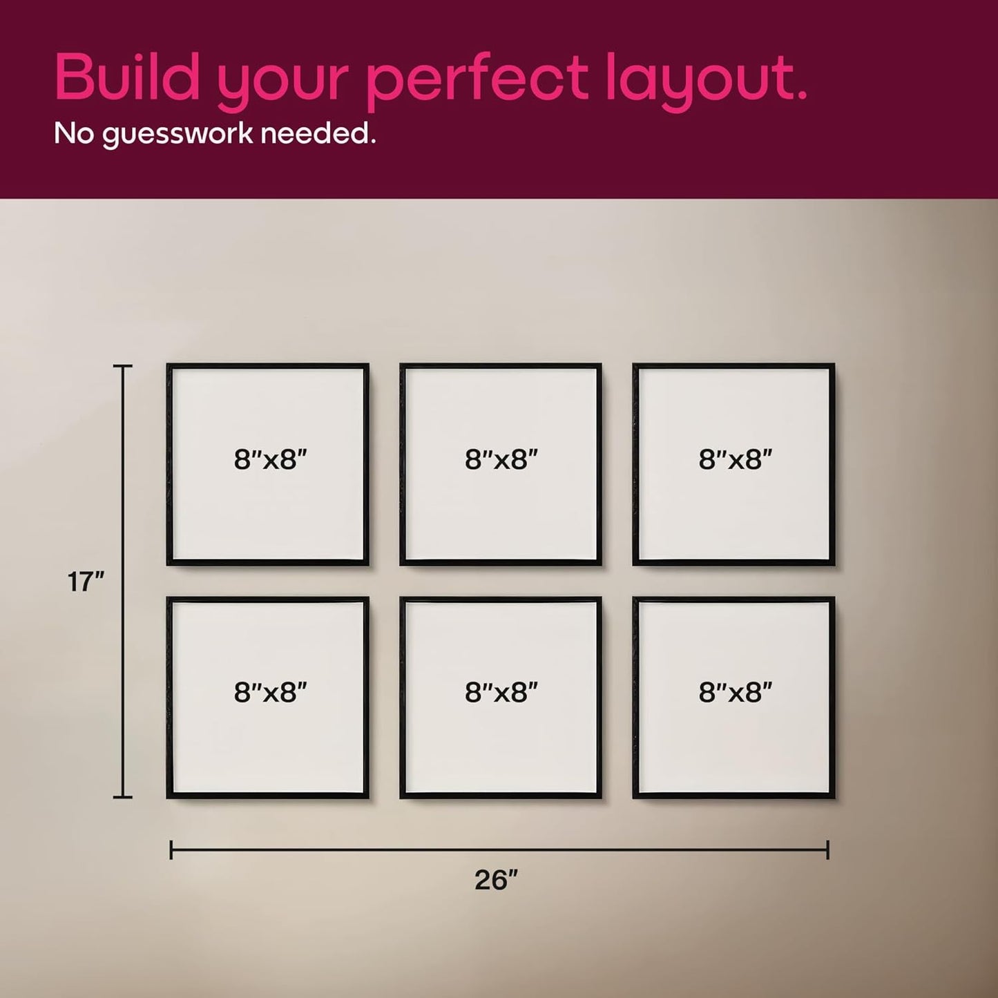 Mixtiles Official - Custom Photo Tiles - Personalized Printed Photos - Magnetic Wall Frames - Adhesive Sticker, No Nails - Various Sizes and Frames - 8x8-tiles-Tile - Oak Frame