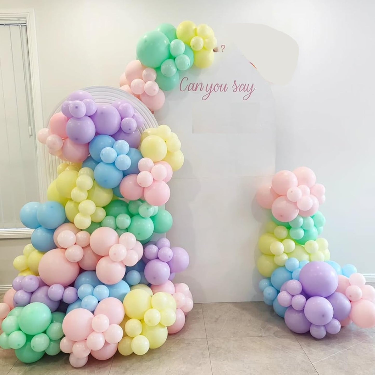 Pastel Balloons Garland Arch Kit, Rainbow Party Balloons, Multicolor Macaron Balloons for Birthday Rainbow Party Baby Shower Wedding Decorations