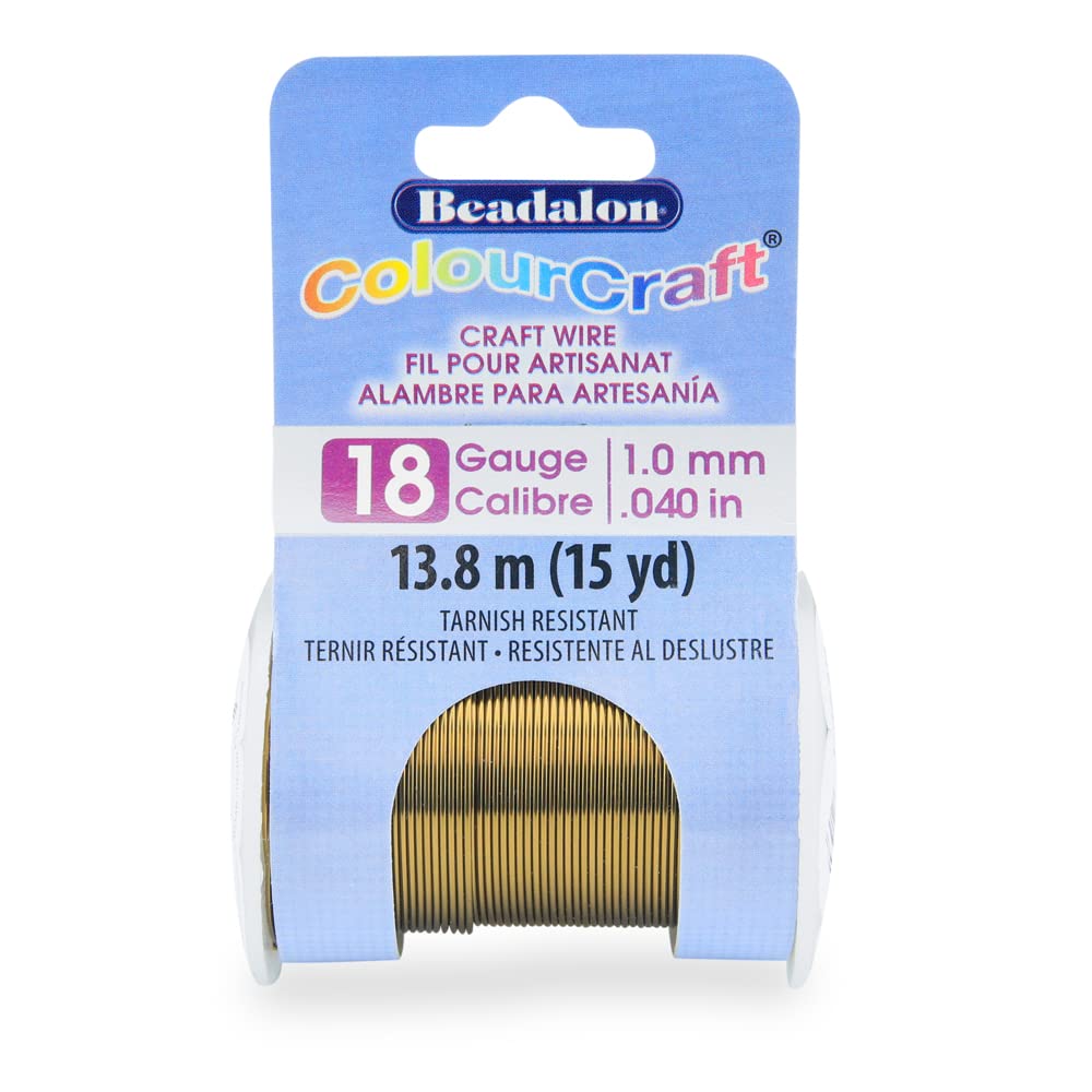Beadalon ColourCraft Wire, 18 Gauge, Vintage Bronze Color, 10 yd Spool