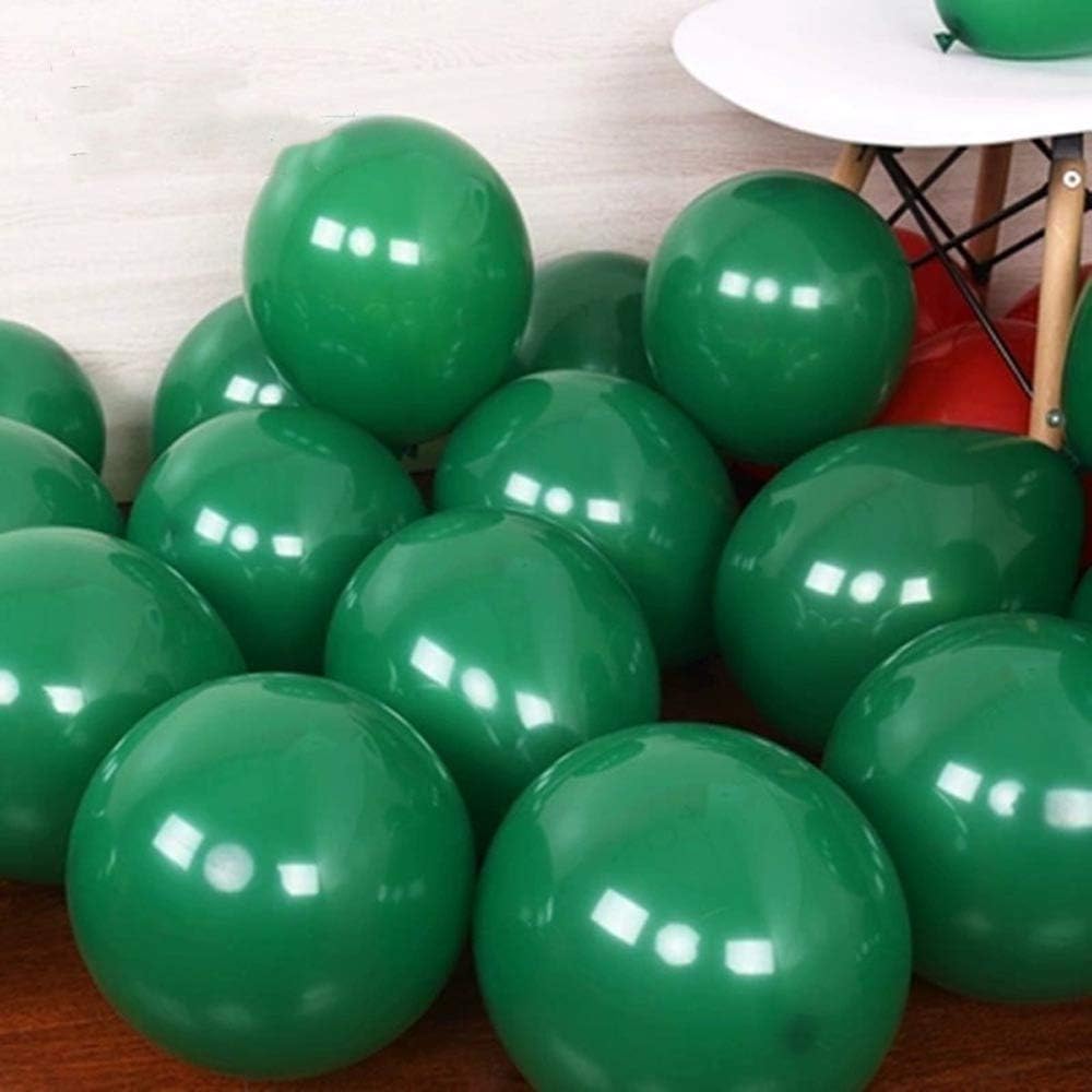 50pcs 12" Party Decoration Matte Latex Balloonfor Birthday Wedding Engagement Anniversary Christmas Festival-Blackish Green