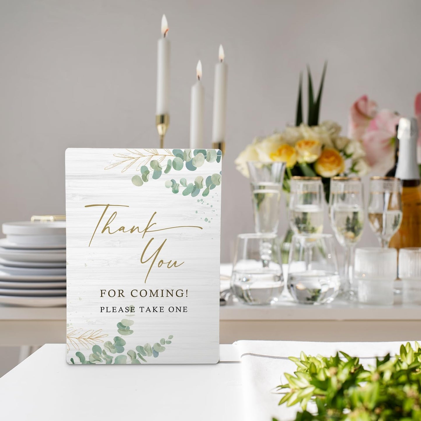 Wedding Wooden Stand 5x7 Inch,Bridal Shower Wooden Sign,Wedding Welcome Table Sign,Please Take One Sign,Baby Shower Sign,Thank You For Coming Gifts