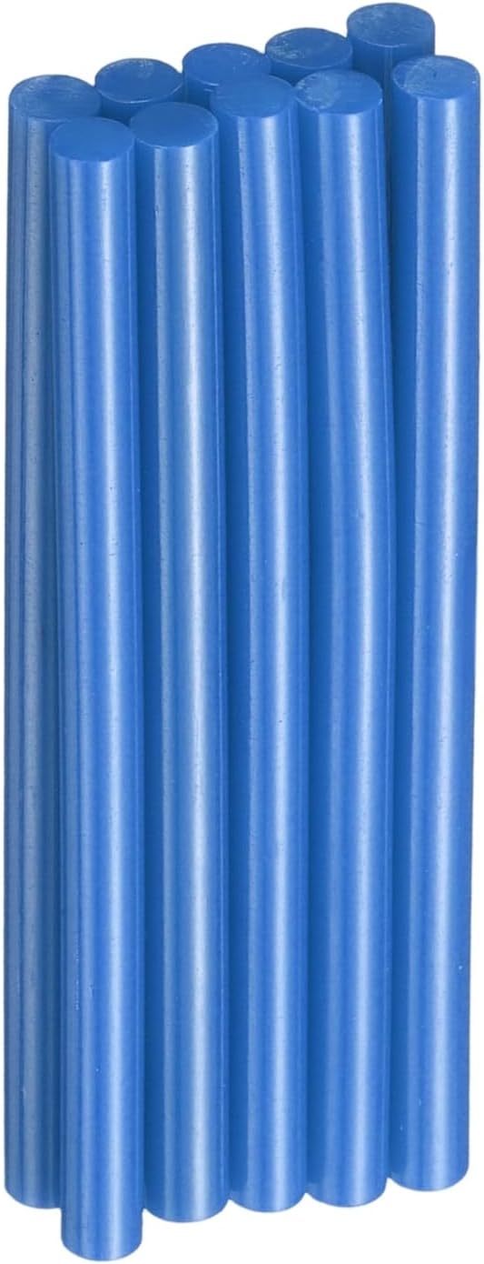 HARFINGTON 10pcs Hot Glue Sticks 0.28" Dia x 3.94" Long EVA Mini Hot Melt Adhesive Glue Stick for Hot Melt Gun Wood Plastic Glass Flowers Fabrics Foam, Blue