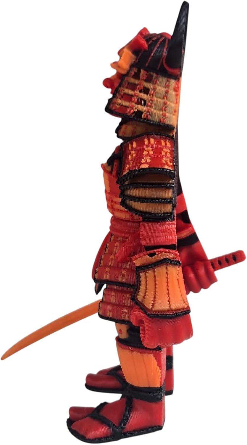 Articulated Samurai Figurine – Stunning 3D Printed Collectible – Iconic Warrior Design for Teens and Adults – 3D Printed in Canada