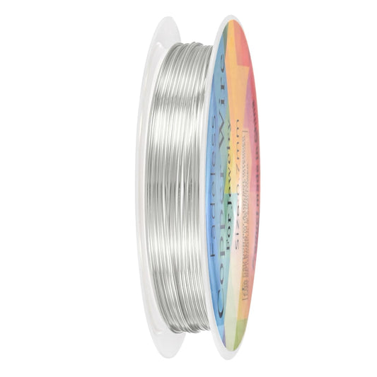 0.7 mm/21 Gauge Copper Wire for Jewelry Making, 10.2FT Copper Beading Craft Wire for Jewelry/Weaving/DIY Crafting/Planting, Color-Retaining [3.1M, Bright Silver]
