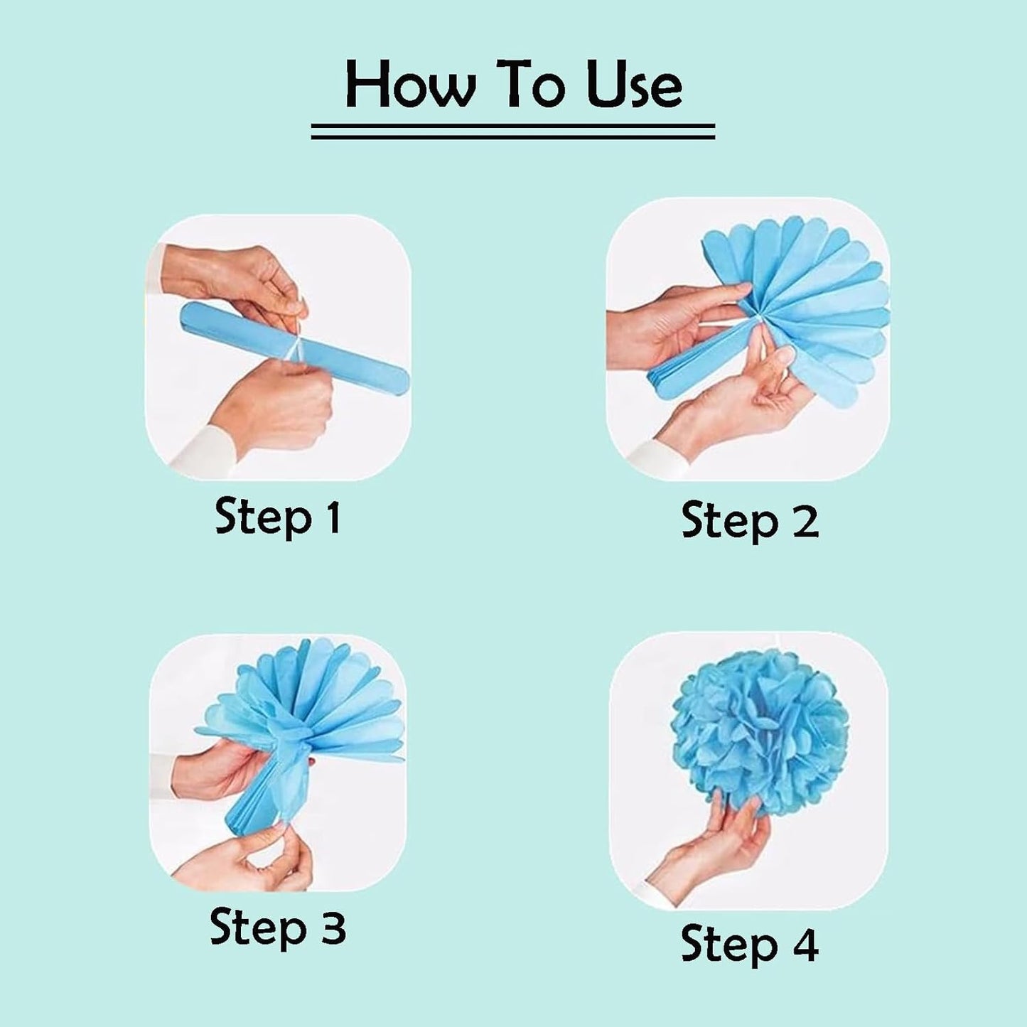 ZOOYOO Brown Paper Pom Poms, Caramel Party Decorations Boho Ivory Beige White Tissue Paper Pom Poms for Rustic Neutral Birthday Western Graduation Birthday Wedding Baby Shower 12PCS, Variety Pack