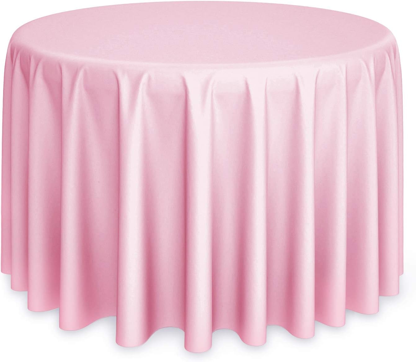 Lann's Linens - 10 Premium 120" Round Tablecloths for Wedding/Banquet/Restaurant - Polyester Fabric Table Cloths - Pink