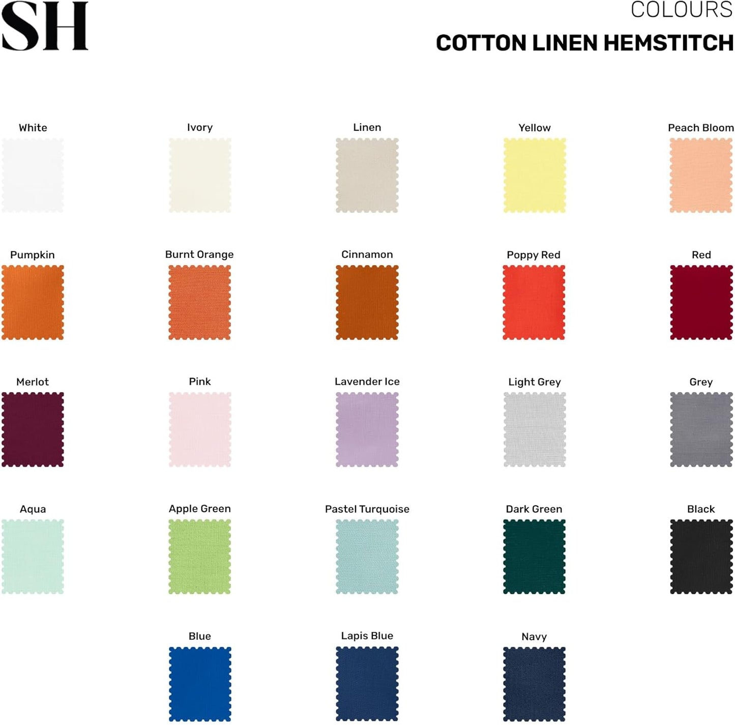 Solino Home Linen Royal Blue Table Runner 72 Inches Long - 100% Pure Linen Hemstitch Table Runner 14 x 72 Inch for Dresser, Dining, Christmas - Classic Hemstitch