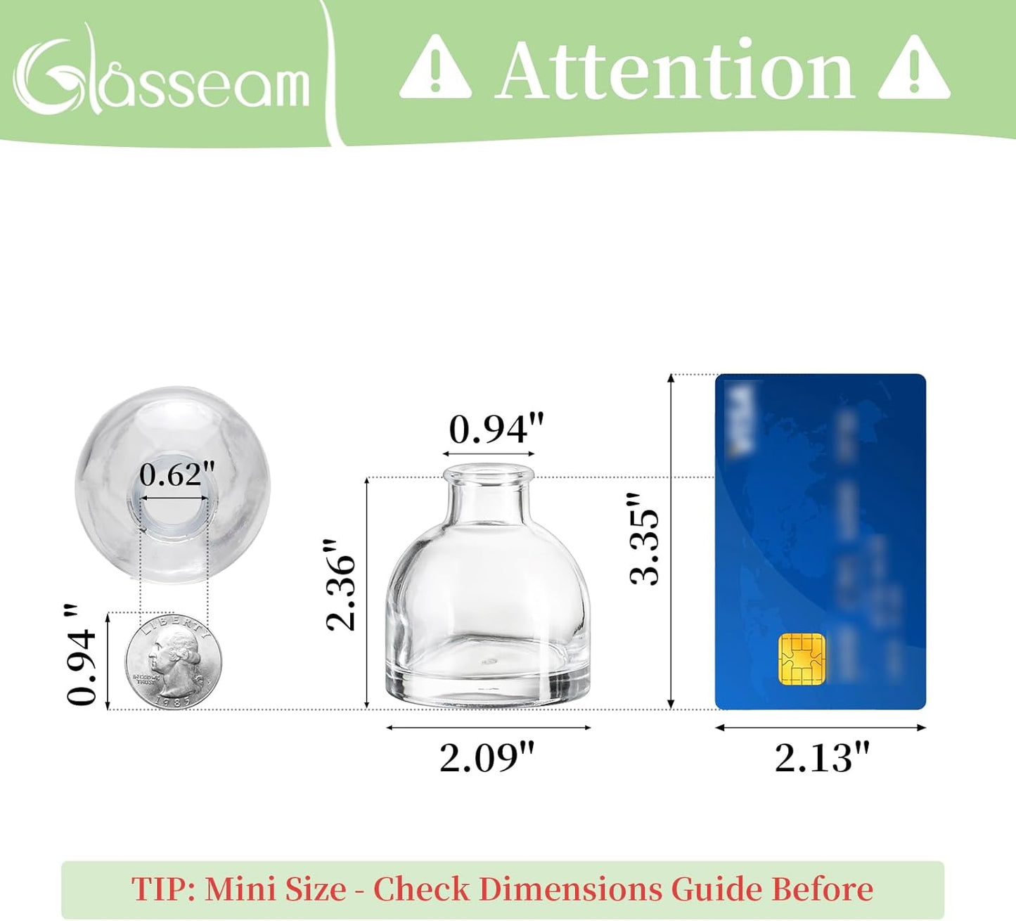 Glasseam Mini Bud Vases for Centerpieces: Clear Small Flower Vase Set of 20 Cute Tiny Glass Vases for Flowers Modern Decorative Wedding Table Centerpiece for Dining Room Decoration