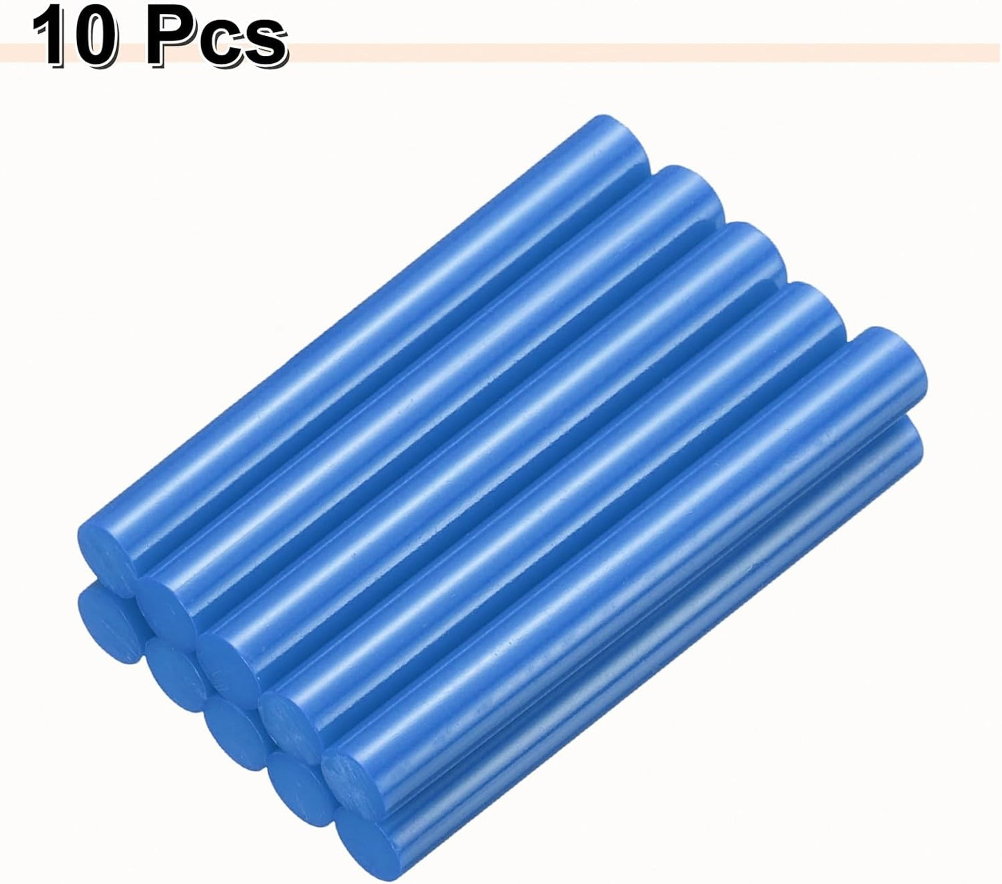 HARFINGTON 10pcs Hot Glue Sticks 0.43" Dia x 3.94" Long EVA Mini Hot Melt Adhesive Glue Stick for Hot Melt Gun Wood Plastic Glass Flowers Fabrics Foam, Blue
