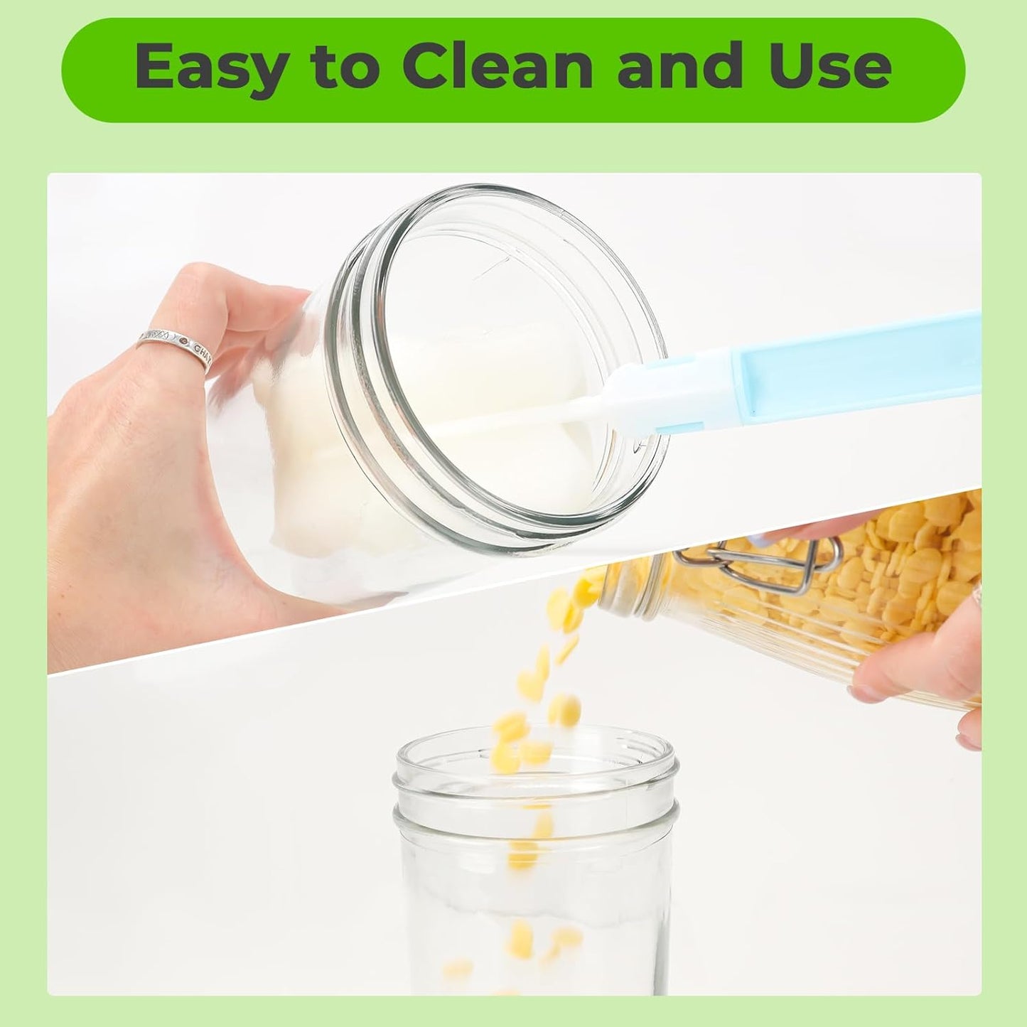 CycleMore 24oz 6 Pack Mason Glass Jars with AirTight Lids and Bands, Wide Mouth Canning Jars for Jelly, Jam, Honey, Wedding Favors, Spices and Herbs