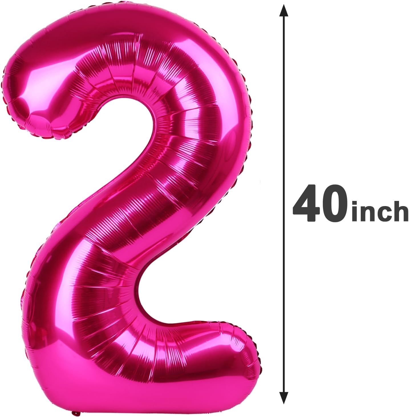 Hot Pink Number 21 Balloon 40 inch, Number 21 Birthday Balloon for Boy Girl, Hot Pink Foil 21 for 21 Birthday Party, Anniversary Celebration Number Decorations