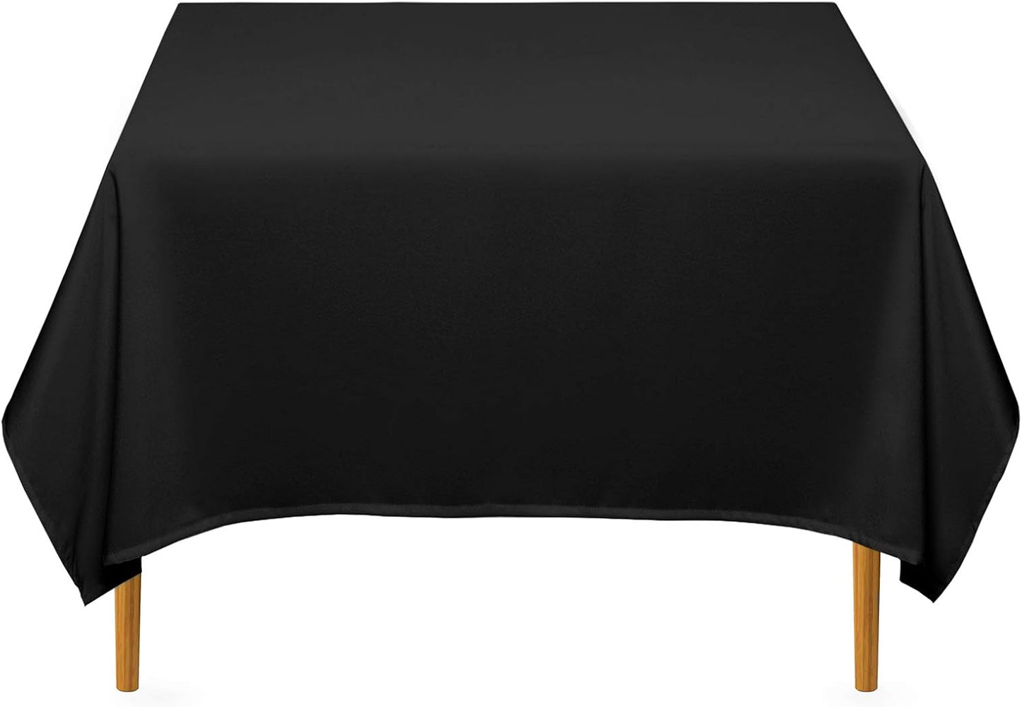 Lann's Linens - 70" Square Premium Tablecloth for Wedding/Banquet/Restaurant - Polyester Fabric Table Cloth - Black