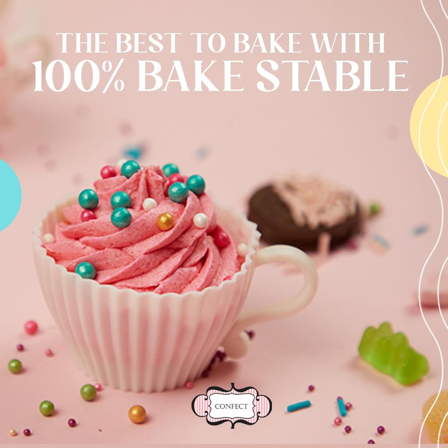 Confect Cake Decorating Sprinkles | Edible Pearl Mix Gold Yellow & White Dragees | White Sparkling Sugar | Edible Pina-Colada Disco Ball Mashup Sprinkles | Dairy-Free, Palm Oil-Free - 5 Oz