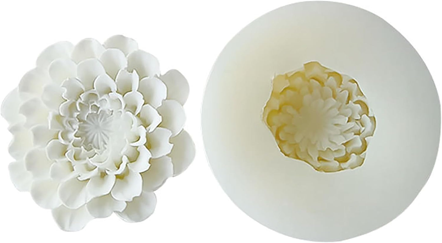 Silicone Dahlia Flower Mold - Silicone Resin Casting Molds for Candle & Resin & Soap Craft Supplies