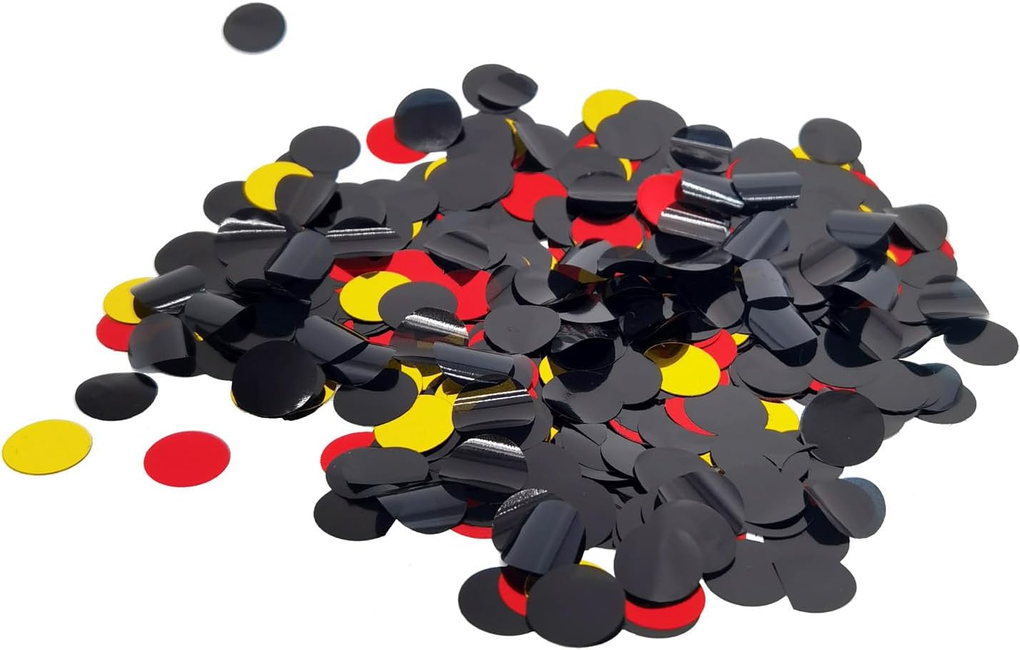 Red and Black and Gold Foil Confetti, Round Dots Glitter Table Confetti, Sparkling for Party Decorations (1.76 OZ)