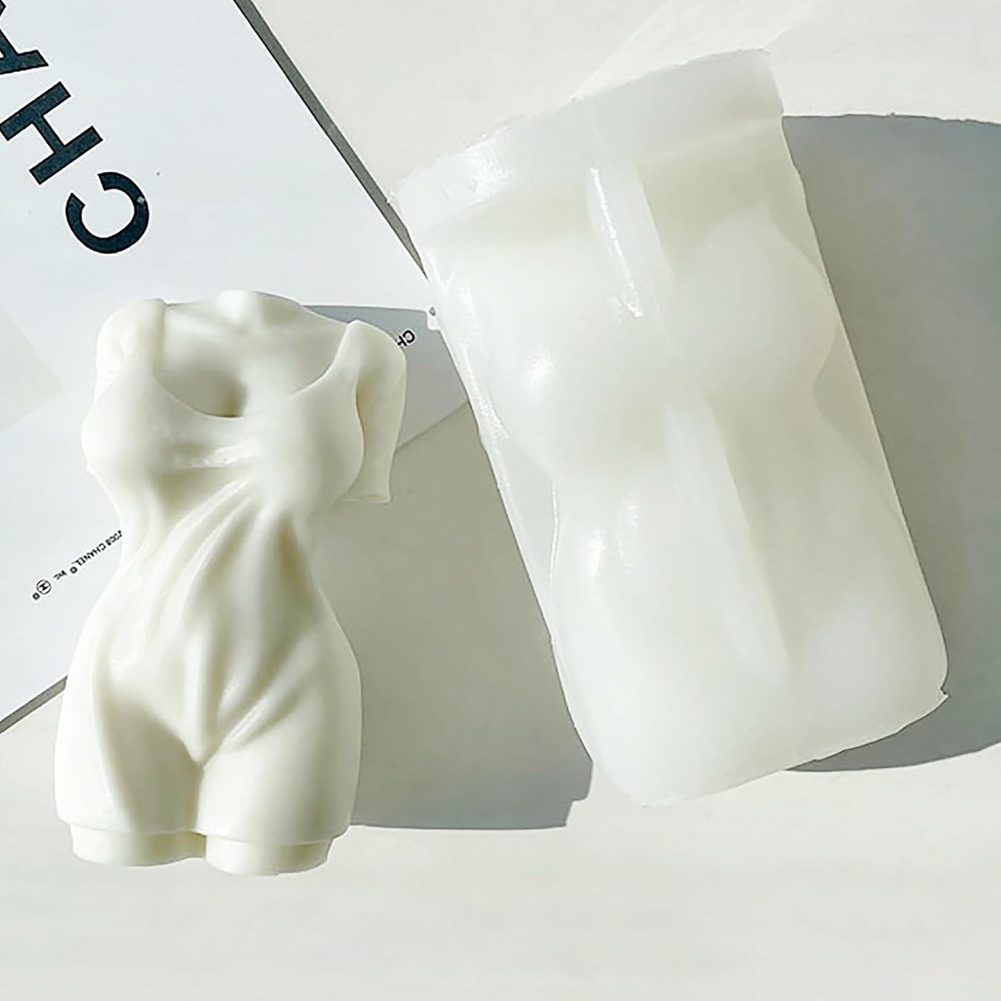 Sling Body Twist Wave Candle Mold - Resin Casting Silicone Mold for Home Decor and 3D Animal Candle Making