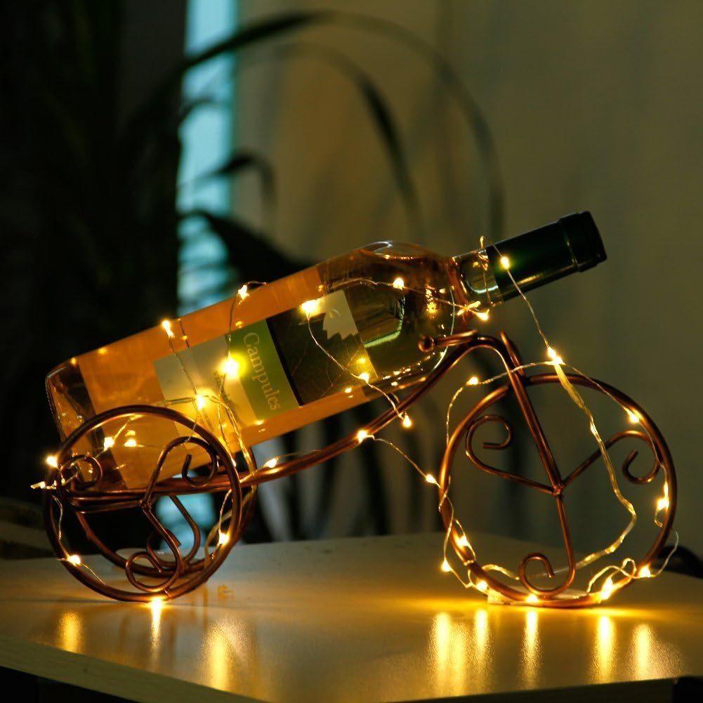 CYLAPEX Pack of 48 Warm White Fairy Lights String Battery Operated Fairy Lights, 3.3ft 20 LEDs Firefly Lights Silver Coated Copper Wire Lights for DIY Decor Christmas Decoration Costume