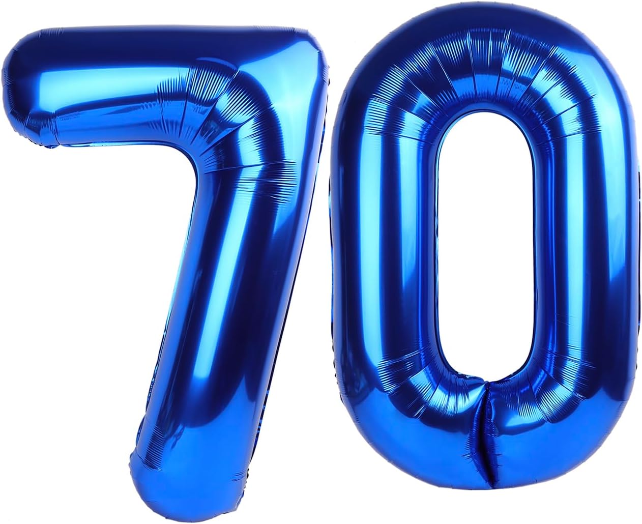 Blue Jumbo Number 70 Balloon 40 Inch, Women Men 70 Birthday Supplies, Foil Helium 70 Birthday Giant Balloon, Mylar Blue Number Balloons Anniversary Decorations