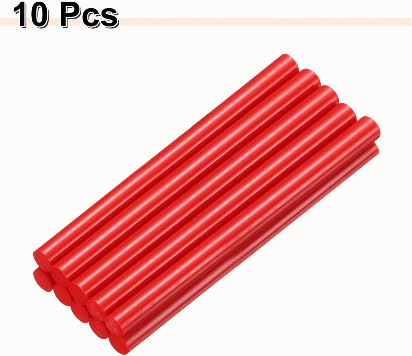 HARFINGTON 10pcs Hot Glue Sticks 0.43" Dia x 5.91" Long EVA Mini Hot Melt Adhesive Glue Stick for Hot Melt Gun Wood Plastic Glass Flowers Fabrics Foam, Red