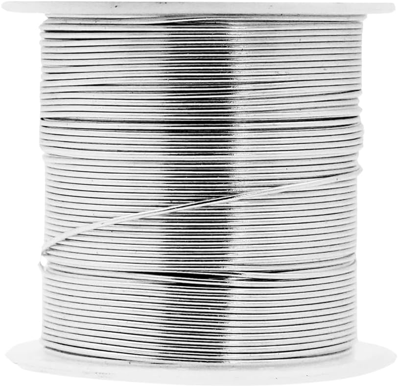 Mandala Crafts 20 Gauge Anodized Aluminum Craft Wire for Jewelry Making - 450 FT Colored Flexible Silver Copper Gold True Blue Purple Pink Wire - Bendable for Bonsai Armature Crafting Sculpting