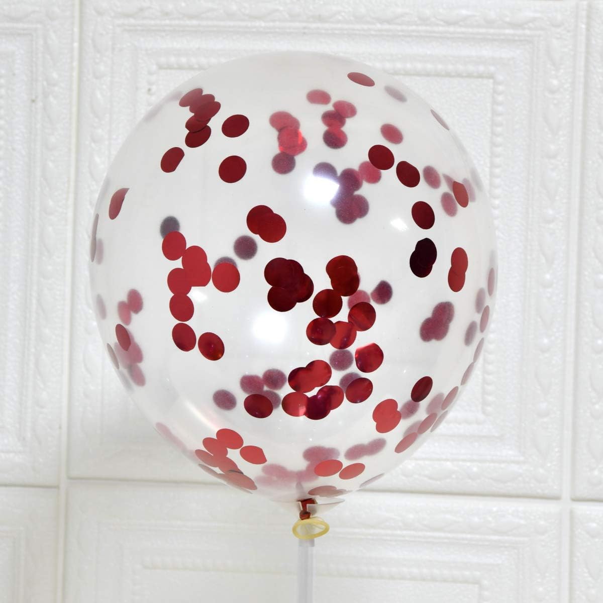 Red Confetti Balloons - 12inch, 50 Pcs Latex Balloons for Birthday, Wedding, Baby Shower, Christmas Party Decoration