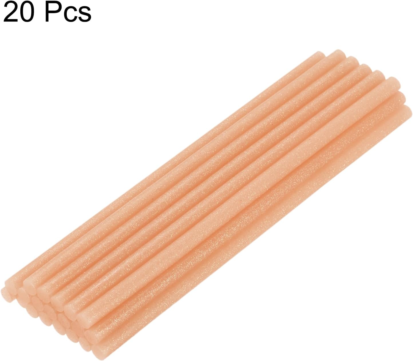 uxcell 20pcs Hot Glue Sticks for Glue Gun 7mm/0.27-inch x 8-inch Mini Hot Melt Adhesive Glue Stick Glitter Orange