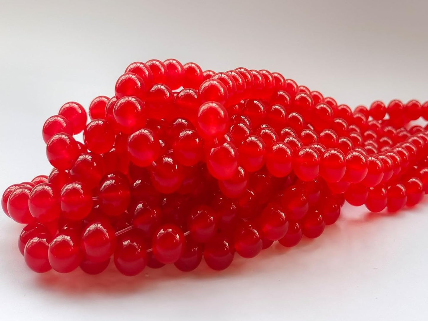 Stone Beads 6mm 140pcs Red Chalcedony Beads Round Loose Gemstones Beads for Bracelet Necklace Jewelry Making (6mm, 60630 Red Chalcedony)