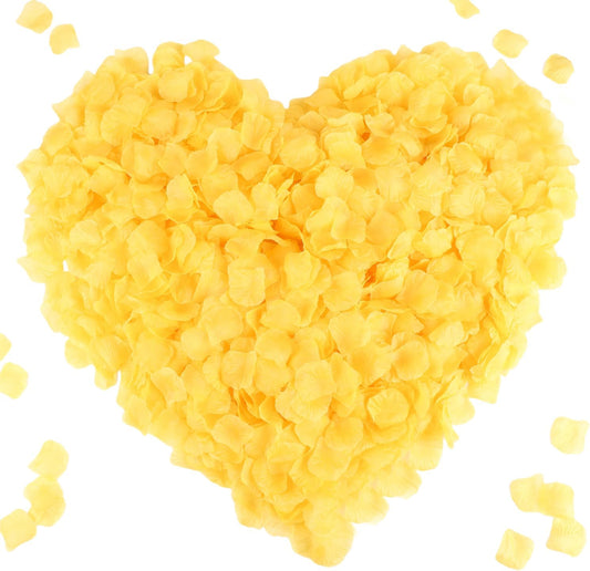 CODE FLORIST 1100 PCS Orange Yellow Silk Flower Rose Petals for Fall Wedding Decorations (Separated,Scented)