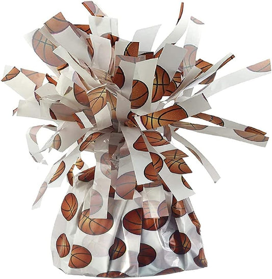 PMU Basketball Kisses Balloon Weights - Decorative Balloon Weight for Christmas, Thanksgiving, Birthday, Party Favors, Wedding & Baby Shower - 6oz. Basketball, Pkg/1