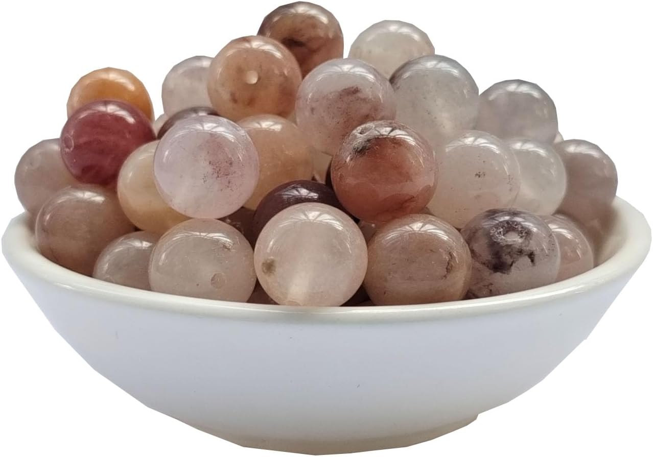 Stone Beads 6mm 140pcs Violet Jade Beads Round Loose Gemstones Beads for Bracelet Necklace Jewelry Making (6mm, 60602 Violet Jade)