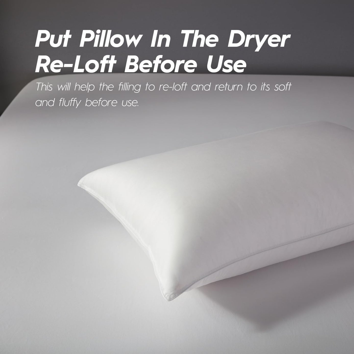 Globon Luxury Down Pillows King Size Set of 2 for Side Sleepers, 100% Cotton Shell Hotel Collection Bed Pillows for Sleeping, Firm Down Surrounded Feather Pillow 20" x 36"