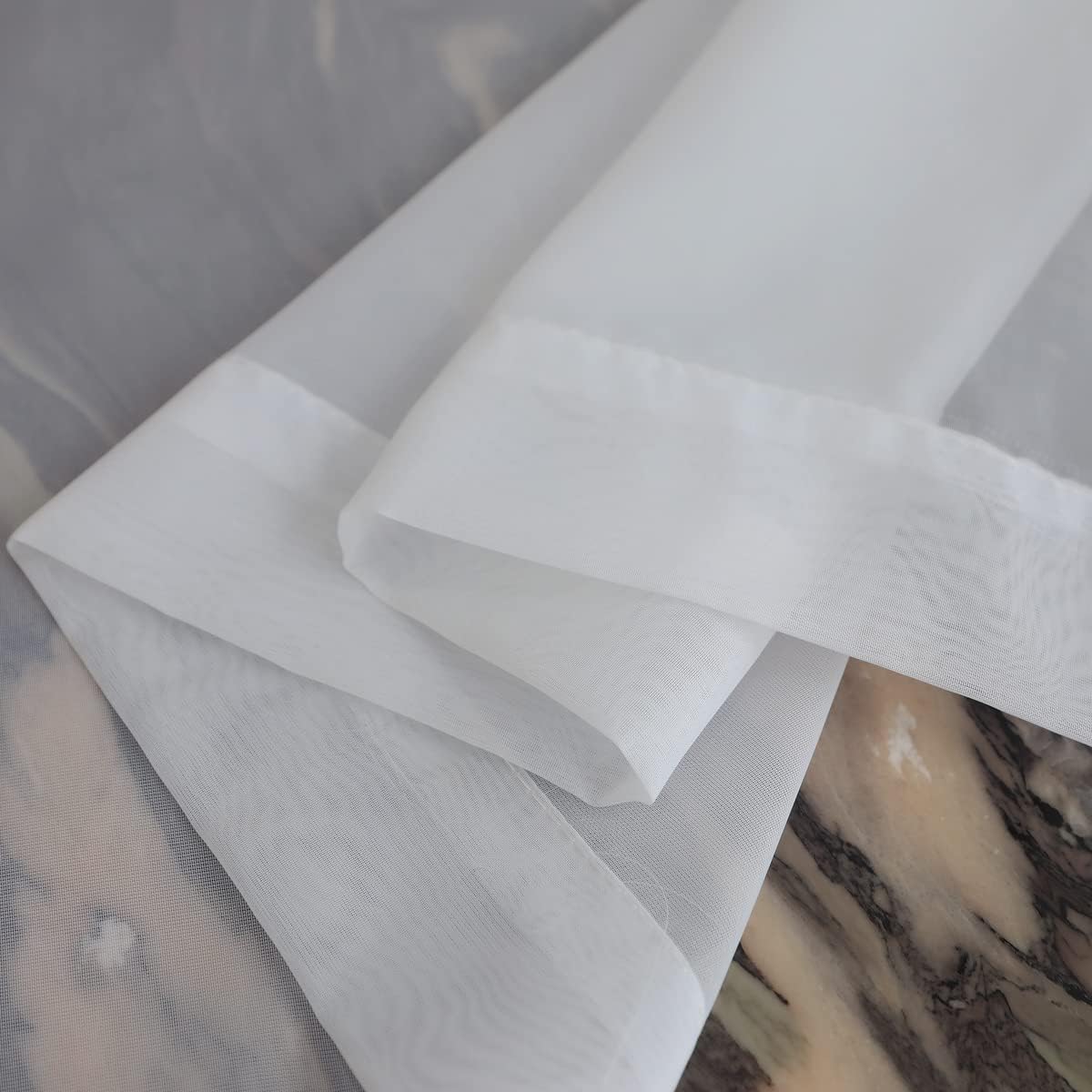 Window Ivory Sheer Curtains 95 Inches Long 2 Panels Sheer Curtain Basic Rod Pocket Panel for Bedroom Children Living Room Yard Kitchen (Ivory, 52" W x 95" L | 2 pcs)