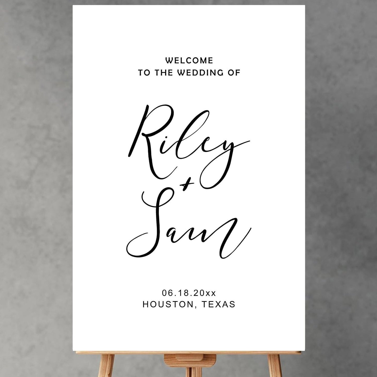 Customized Wedding Welcome Sign, Plastic Wedding Welcome Sign